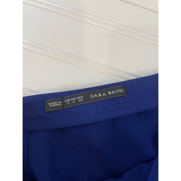 Zara Womens Blue Gingham Plaid Ruffle Top & Fringed Skirt Bundle Size S - Picture 8 of 9